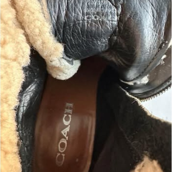 Coach Black Preston Shearling Boot Size 7 - Picture 7 of 8